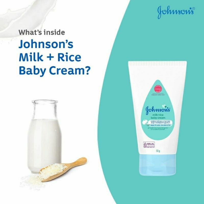 Johnsons milk + rice baby cream 50g