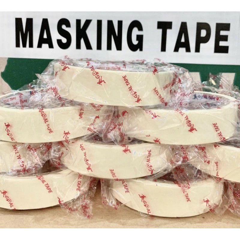 

MASKING TAPE TERLARIS / LAKBAN KERTAS 1" ( 22 mm x 11 METER ) GOAL TAPE MURAH MERIAH