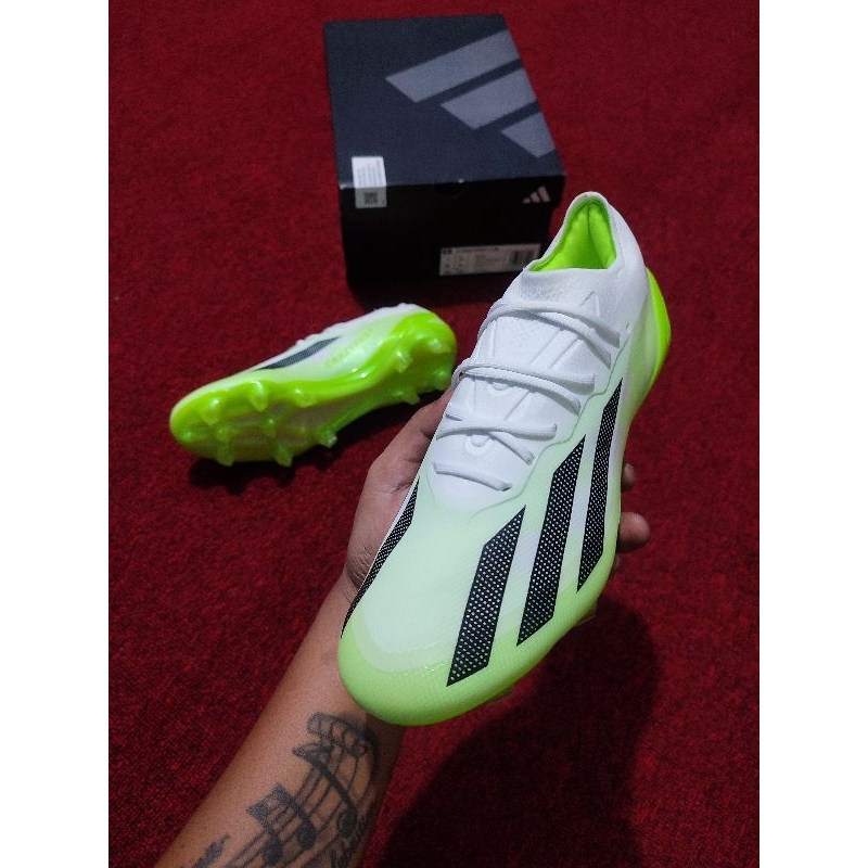 Sepatu Bola Adidas X Crazyfast.1 FG HQ4516 putih hijau