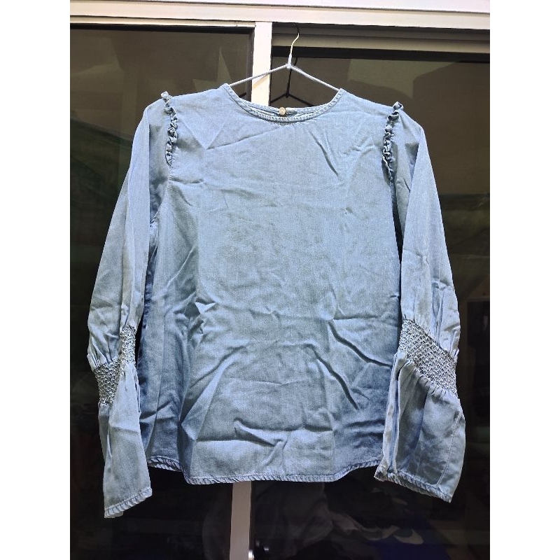 blouse denim zara