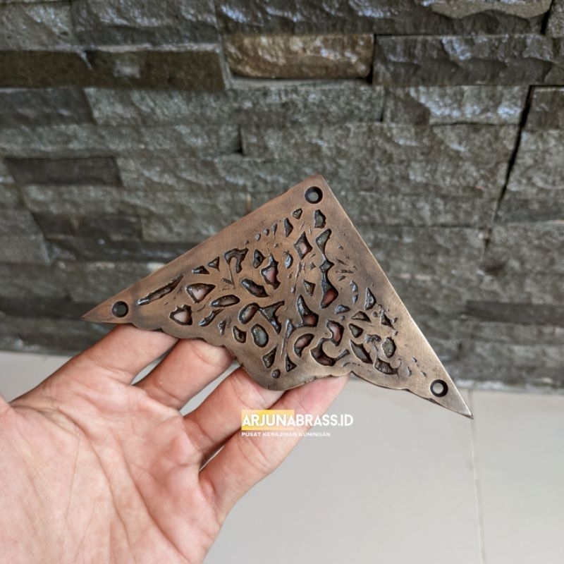 Siku Ornamen Pintu Meja Lemari Antik Kuningan 10cm