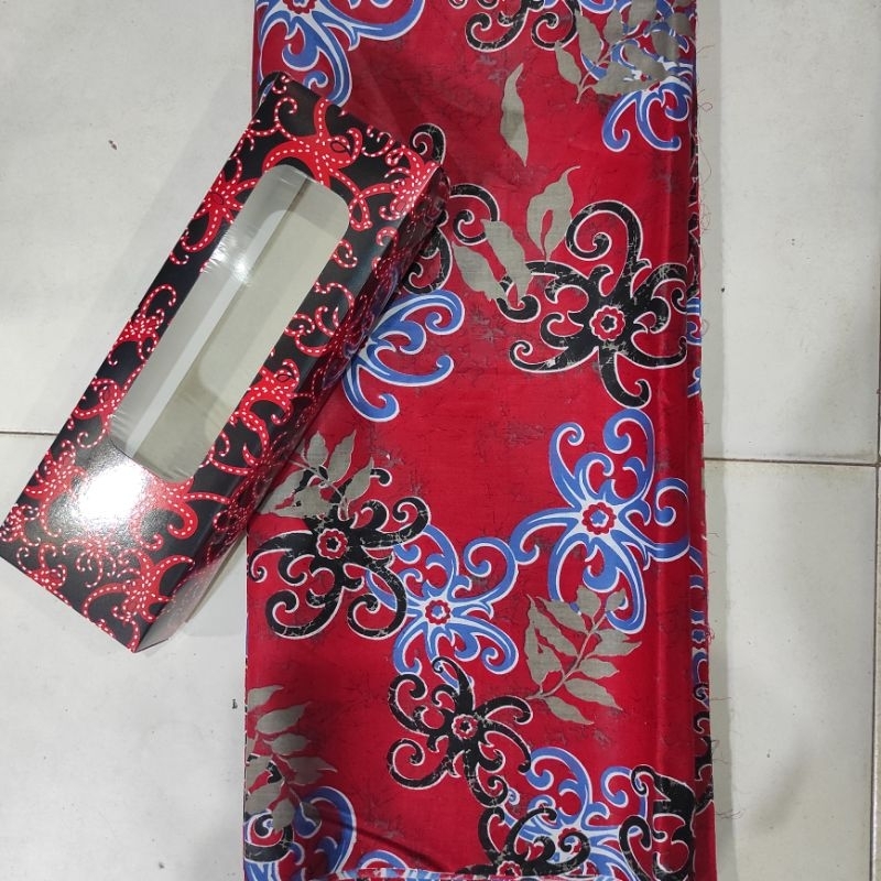Kain batik katun motif dayak kalimantan K35
