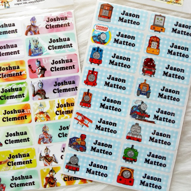 

THOMAS TRAIN - STIKER LABEL NAMA ANAK WATERPROOF