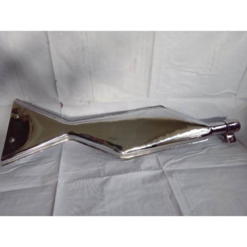 knalpot model ketupat dan model BMW kwaci untuk motor tua dan custom