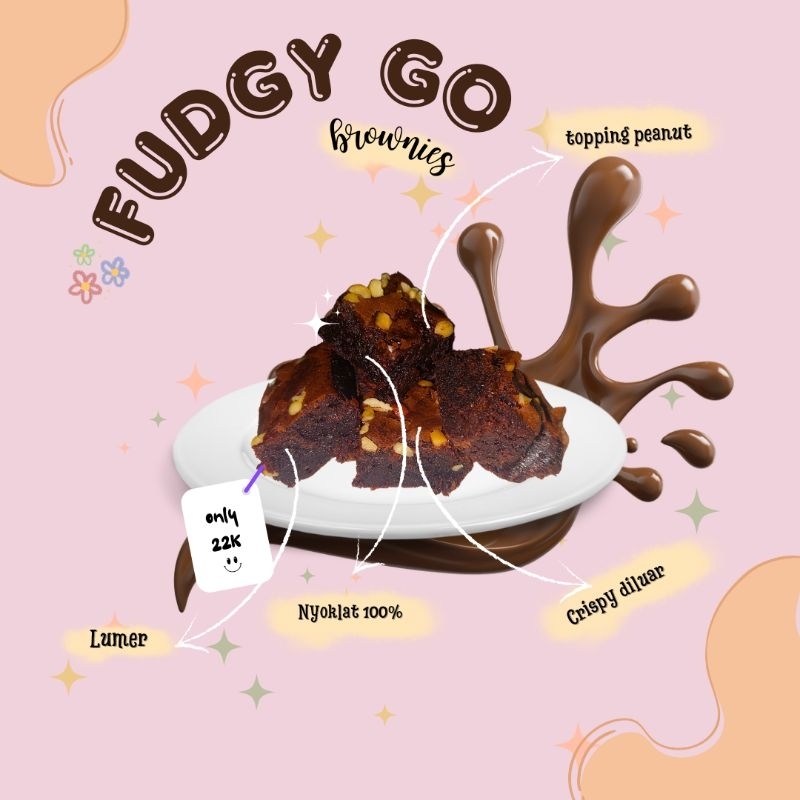 

Fudgy Go Brownies|Brownies Panggang|Lumer|Brownies Nyoklat