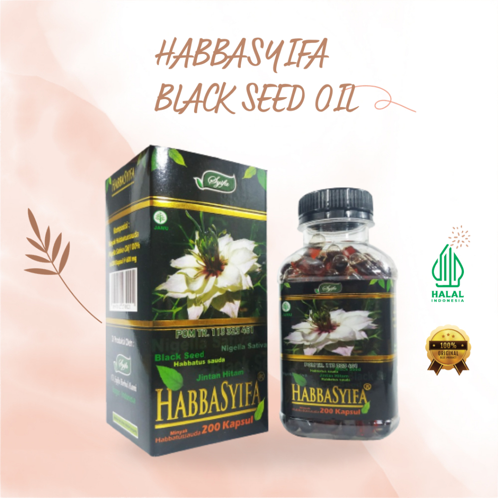 Habbasyifa Jintan Hitam 200 Kapsul / Habbasyifa Oil 200 Habbatusauda Oil