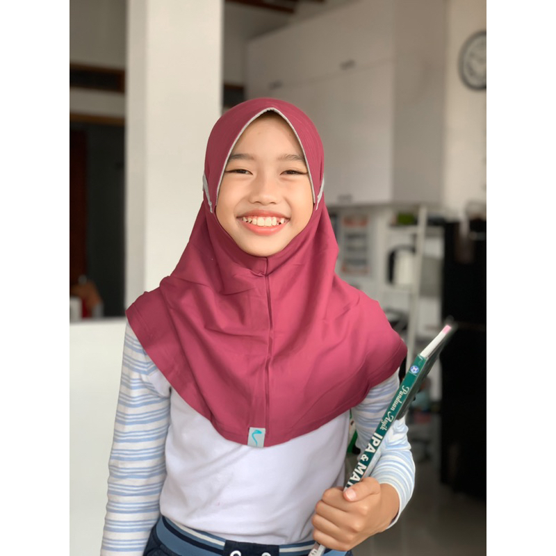 jilbab Mazaya, Jilbab Anak pink, jilbab Kids, jilbab anak katun, bergo anak