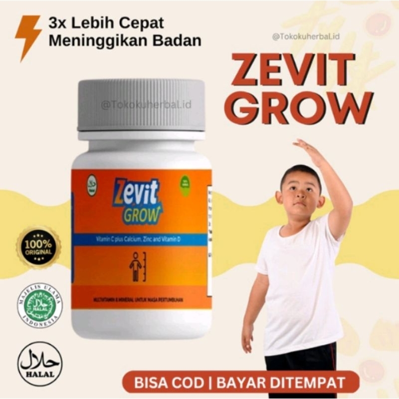 Zevit Grow peninggi Badan Herbal /Zevit Penambah tinggi badan