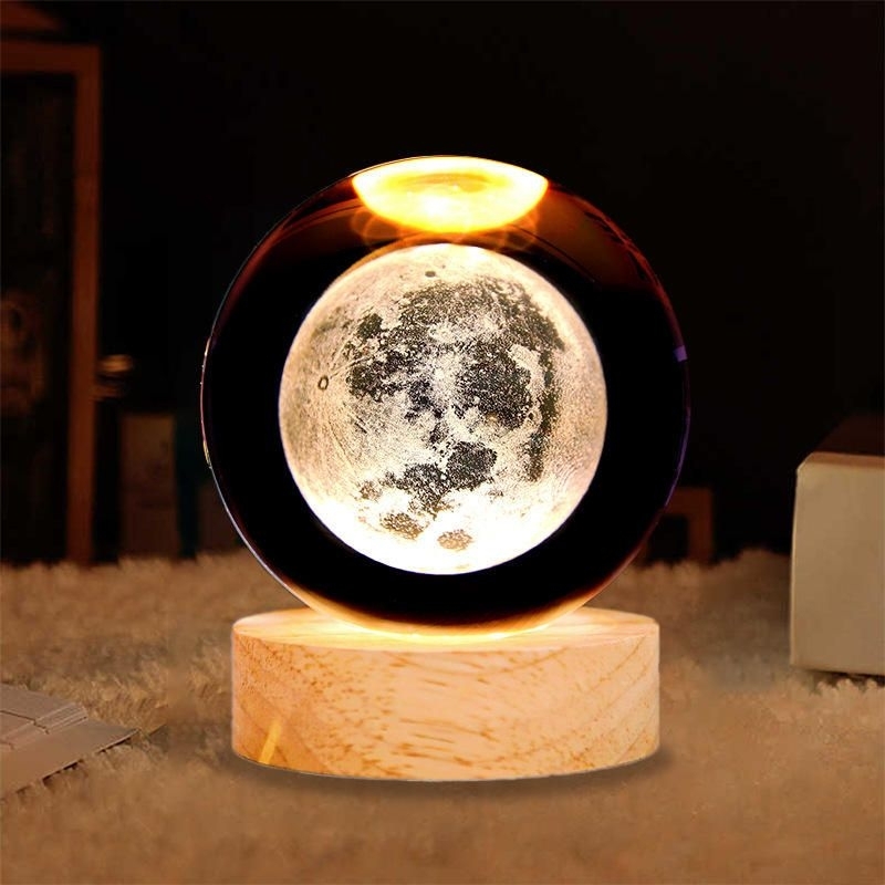 Lampu Tidur Bola Kristal Bumi
