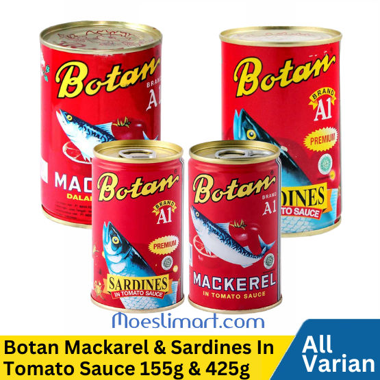 

Botan Mackarel 425g dan Sardines In Tomato Sauce 155g