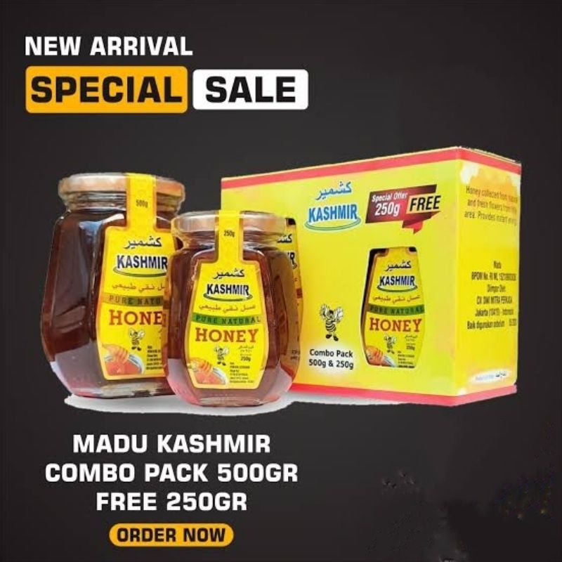 

Madu Kashmir 500gr free 250gr Combo Pack