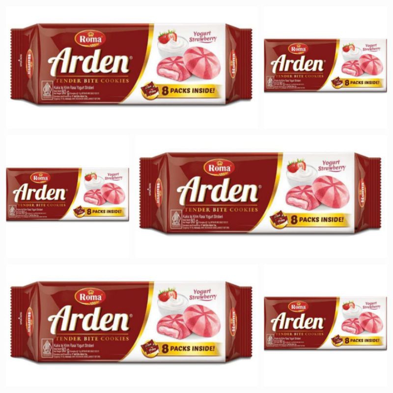 

Roma Arden Biskuit Kukis Krim Rasa Yogurt Stroberi / Tender Bite Cookies Yogurt Strawberry 80 Gr