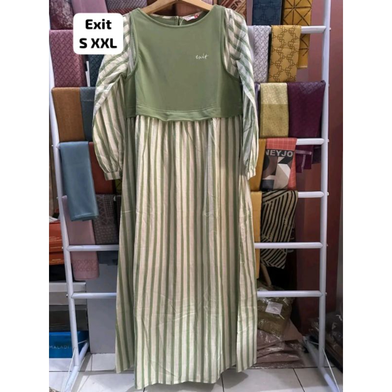 gamis exit variasi.gamis exis kece.baju gamis muslim ootd baju