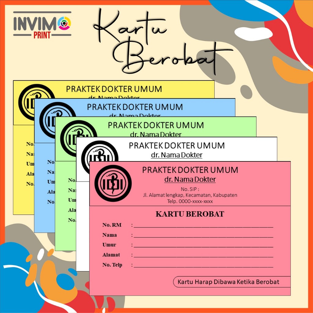 

[HEMAT] KARTU BEROBAT PASIEN BC 160gsm