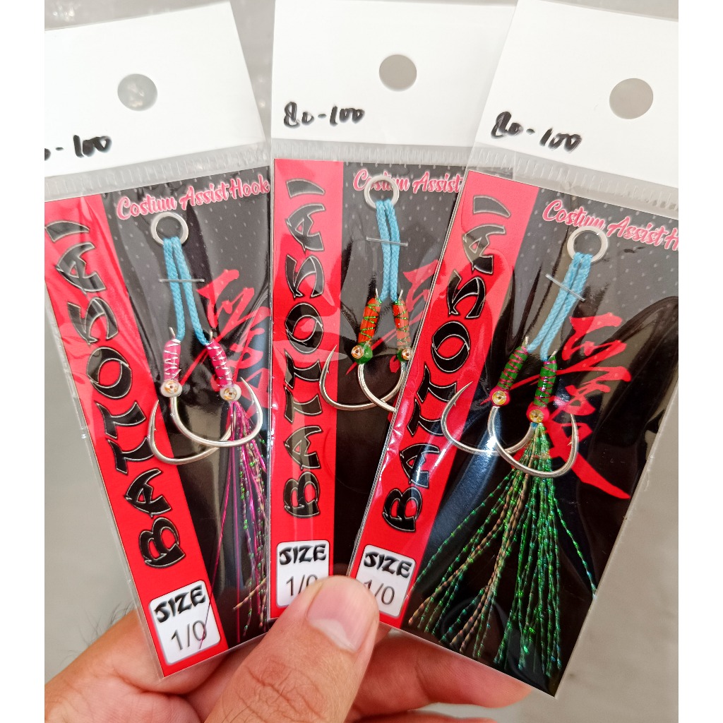 Assist Hook Model PIKE 1/0 Untuk Jig 80-100g - Hook / Kail Jigging - Hook Kail Pancing