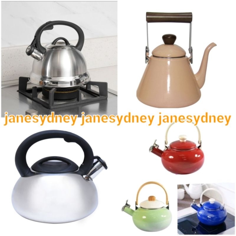 Krischef Whistling Kettle 3.3L 2.5L 3L 2.4L 2.3L Silver Teko Ceret Masak Air Berbunyi Bunyi Siul Cer