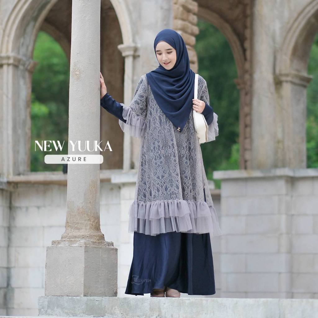 New Yuuka Dress (TIDAK termasuk khimar/pasmina)-Zayra Hijab-Agen Resmi-Ready Stock