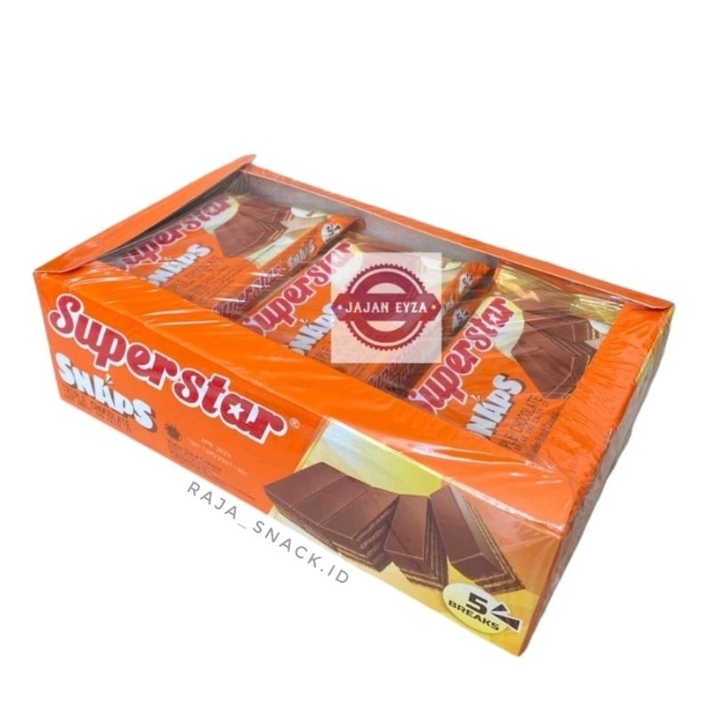 

raja_snack.id - SuperstarSnaps wafer bersalut chocholate isi 12 pcs