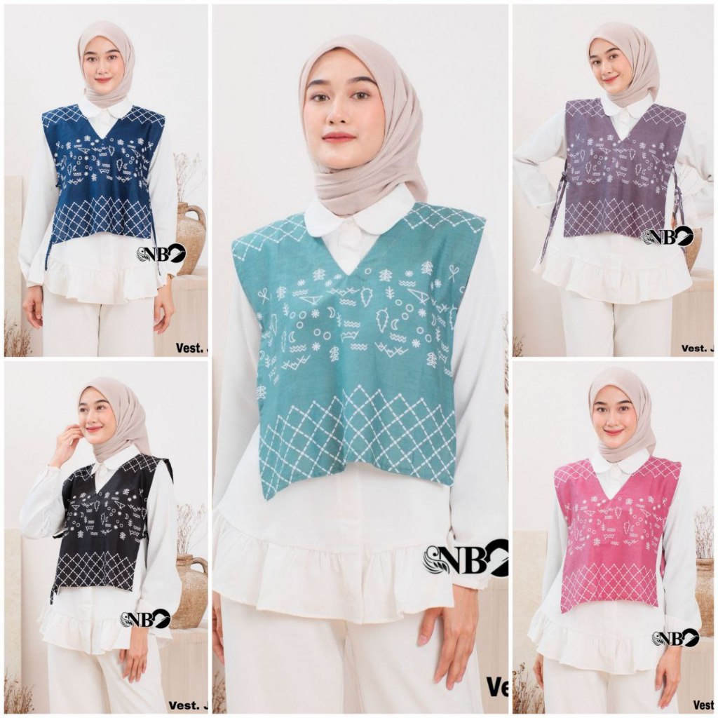 VEST BATIK//ROMPI OUTER BATIK//VEST MODERN BATIK WANITA
