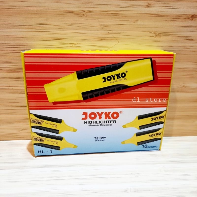 

Highlighter Kuning Joyko HL1 isi 10 pcs