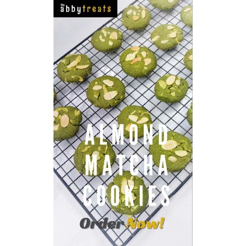 

Rich Almond Matcha Cookies