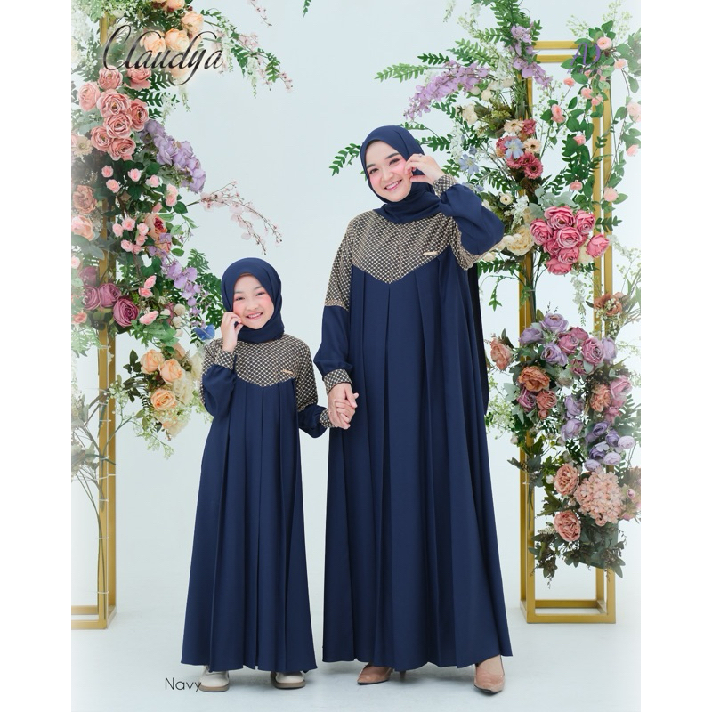 gamis navy claudya by artie daily