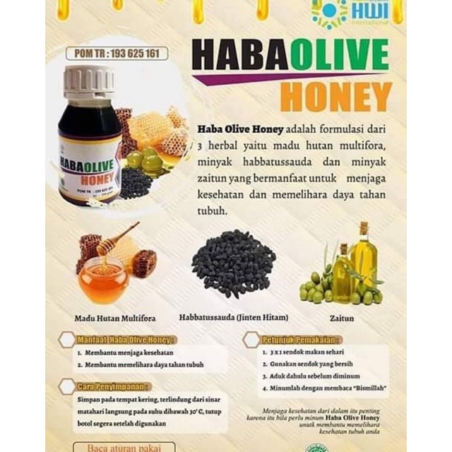

habaolive honey dari hwi original