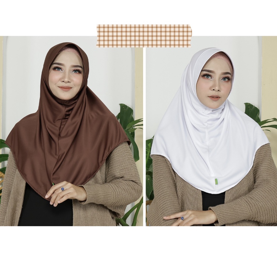 Kualitas Terpopuler  Jilbab Anak Sekolah 4 Ukuran Hijab Sport Menutup Dada Kerudung Bergo Polos Kaos