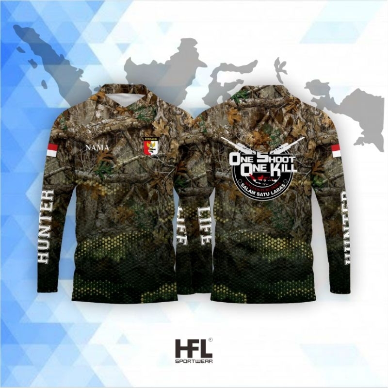 COSTUM JERSEY / JERSEY PERBAKIN / BAJU PENEMBAK / BAJU PEMBURU / BAJU PEMANCING /