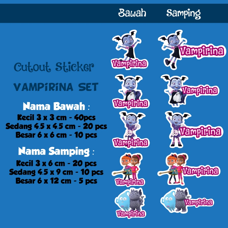 

sticker nama cutout vampirina