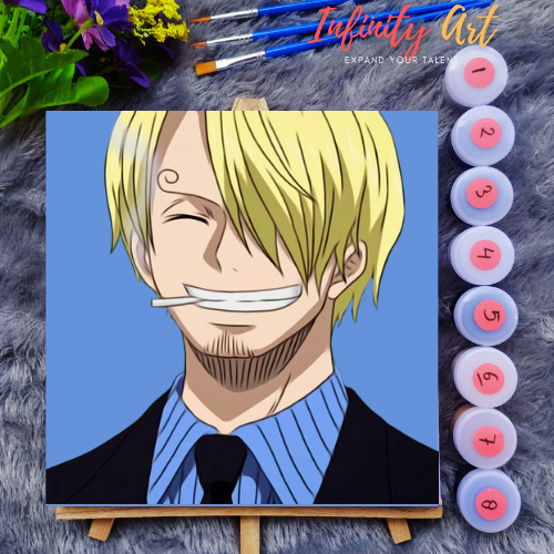 

Paint by Number [ One Piece ] Sanji Topi Jerami Paint By Number Anime 20x20cm Paint by Number Kit DIY canvas painting Kit mewarnai lukisan with wooden frame numbers kanvas painting kit with frame siap lukis oil painting paint by number customs buku