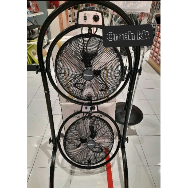 krisbow kipas angin ganda double besi industrial 16inc