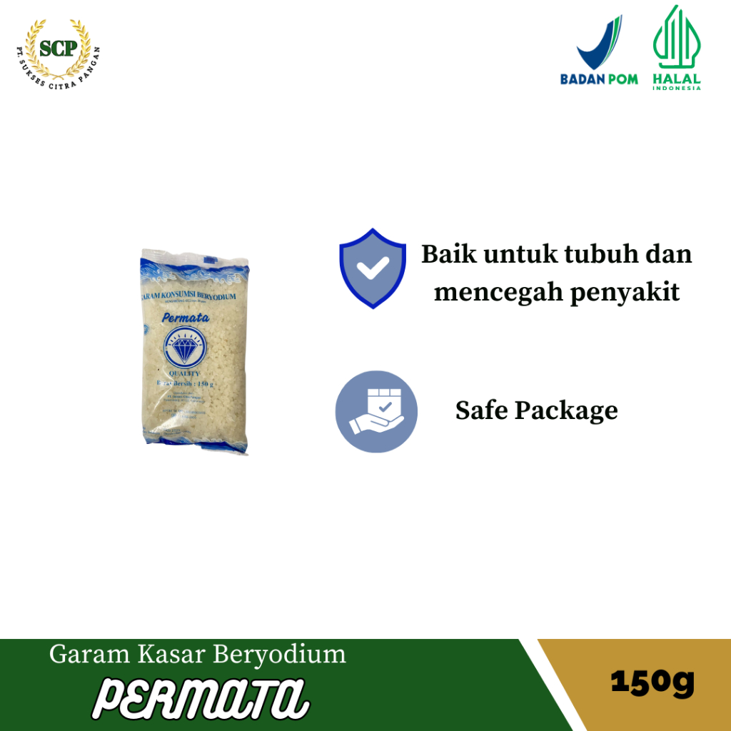

Garam Kasar Beryodium 150Gr - EKONOMIS (HARGA GROSIR)