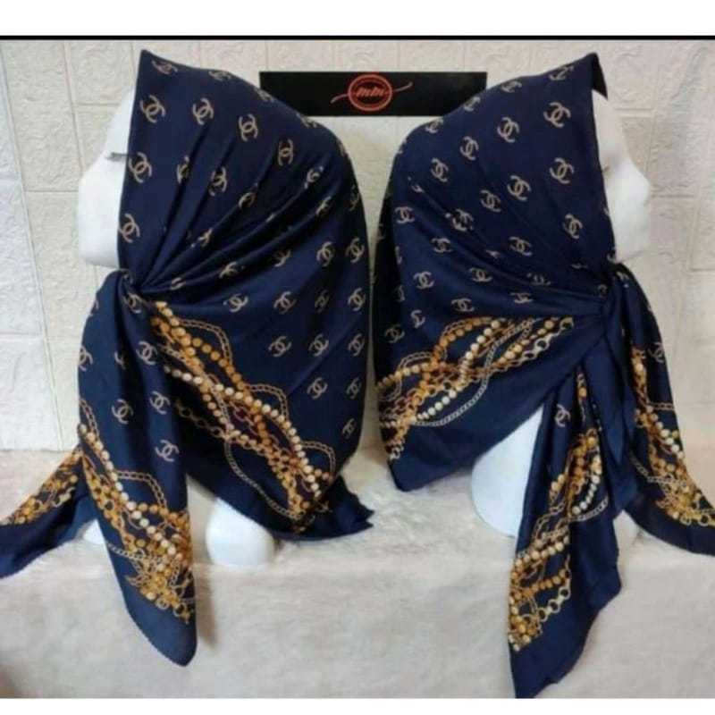 Terbaru  Hijab Man ana Versi 2 Voal Premium Motif Arab Man ana Hijab Voal Segi Empat