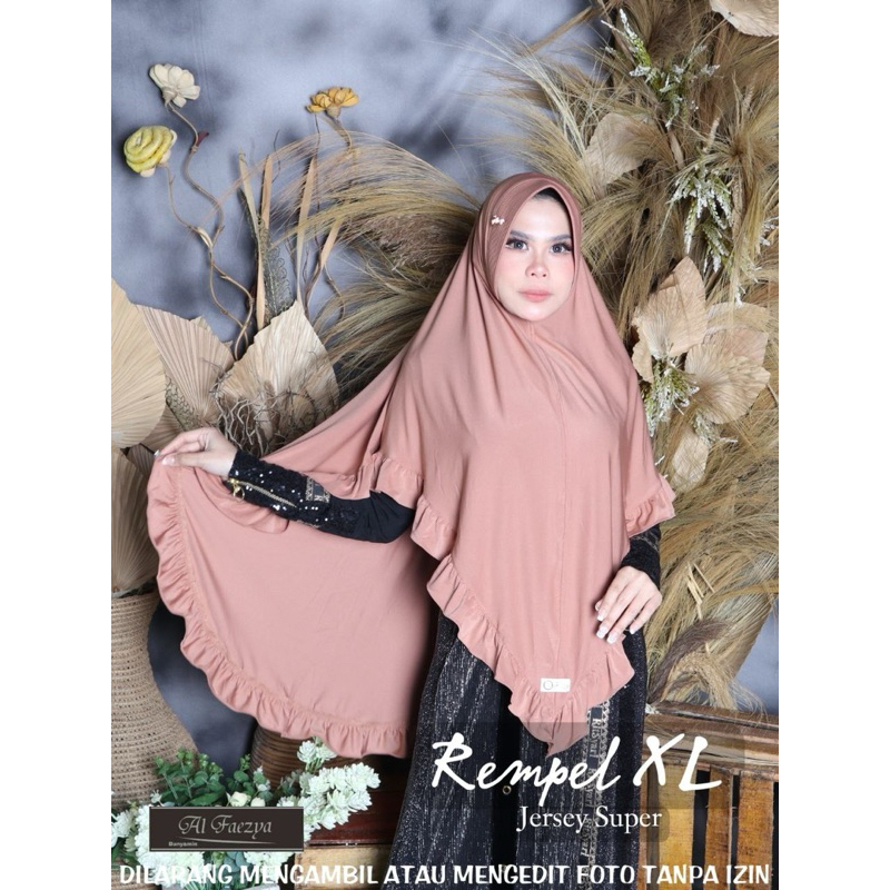 994 JILBAB AL FAEZYA JUMBO XL REMPEL JERSEY SUPER/HIJAB AF ALFAEZYA ORI BY BUNYAMIN