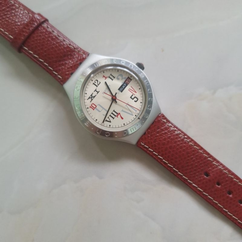 Swatch Irony Alumunium Big YGS4000 Promenade Jam Tangan Pria