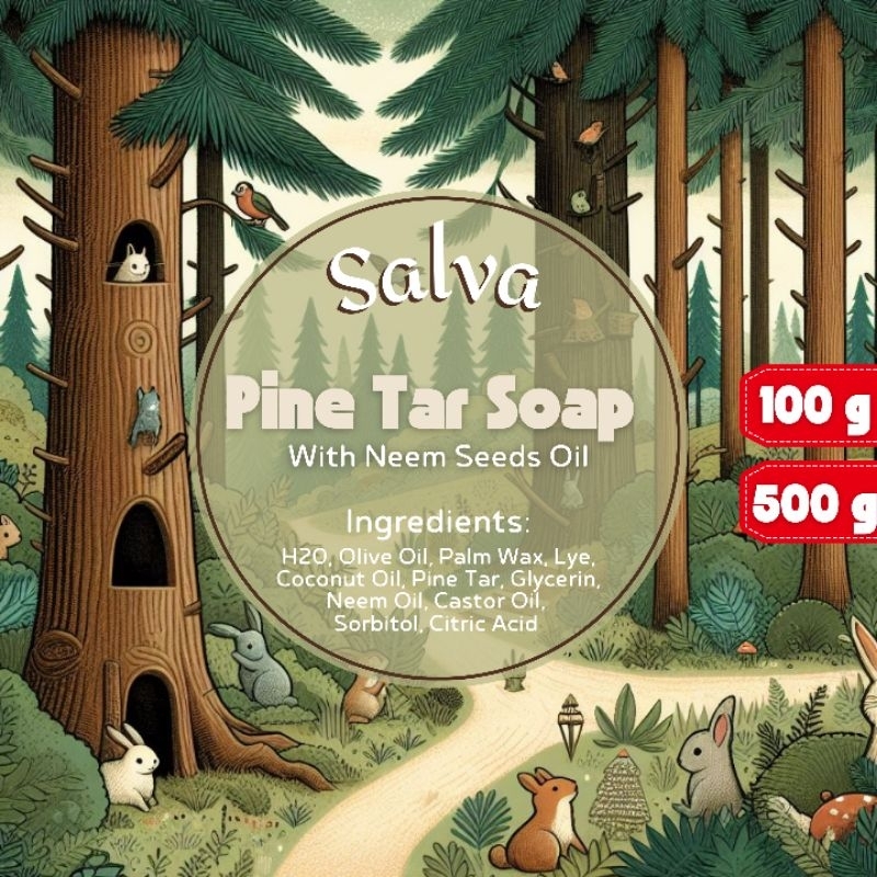 SALVA PINE TAR SOAP LIQUID PASTE  BASE PASTA SABUN CAIR NATURAL