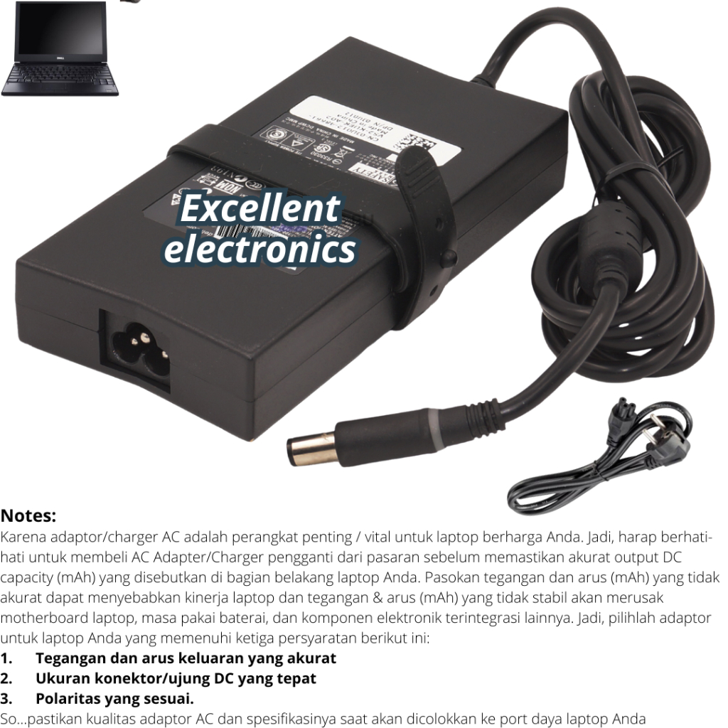 Charger Dell 3300, Charger Dell Latitude 3300, Charger Dell 5300, Charger Dell Latitude 5300, Charge