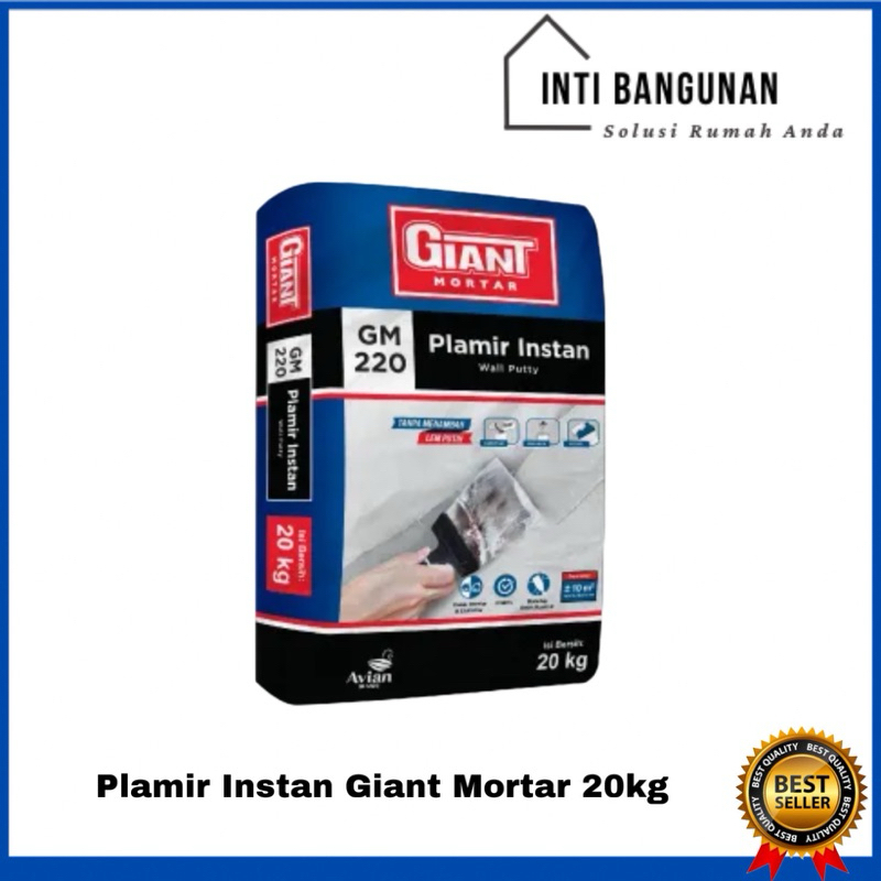 Plamir Instan Giant Mortar 20kg 20 kg GM 220 Wall Putty Semen Plamir Bubuk Plamur