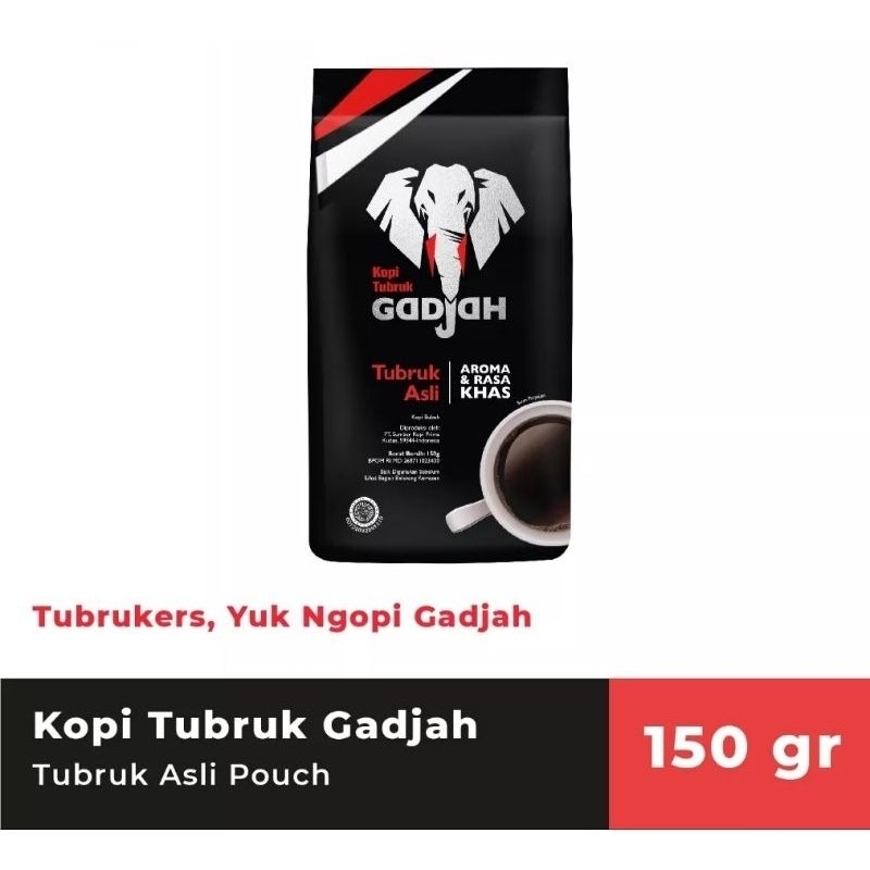 

Kopi Tubruk Gadjah Pouch 150gr / 138gr