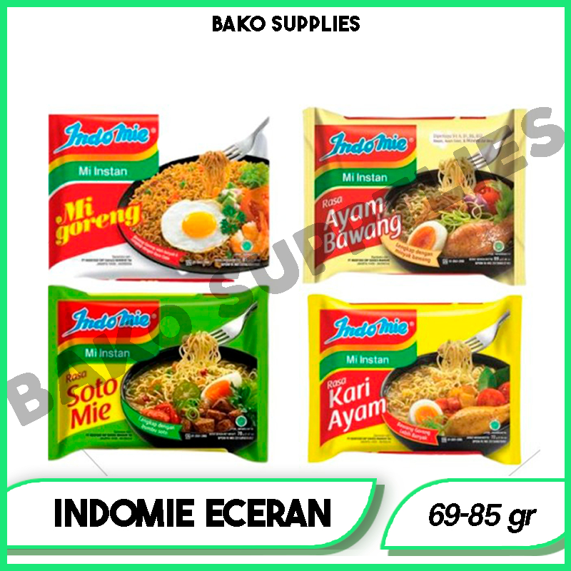 

INDOMIE MIE INSTAN RASA MI GORENG / SOTO / KARI AYAM / AYAM BAWANG