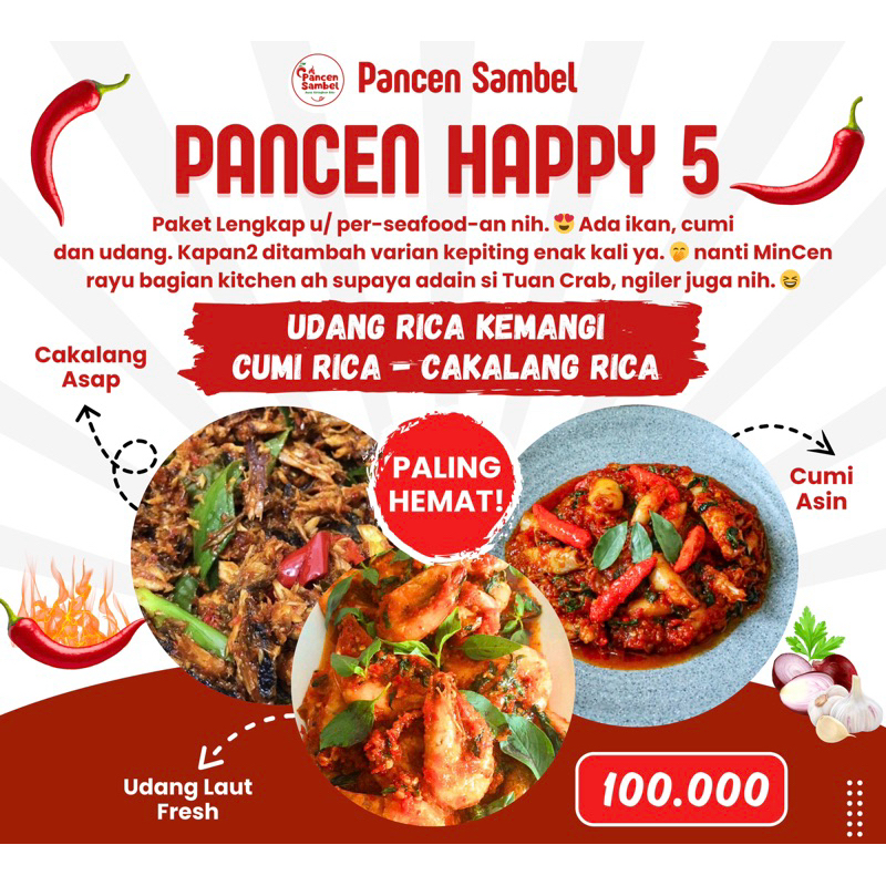 

Paket Pancen Happy 5 (Udang Rica Kemangi, Cumi Rica Kemangi, Cakalang Fufu Rica Kemangi)