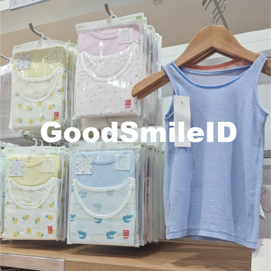 NEW BABY NEWBORN AIRism Baju Terusan Dalaman Katun Mesh Kaos Baju Dalam Tank Top Tanktop BAYI JASTIP