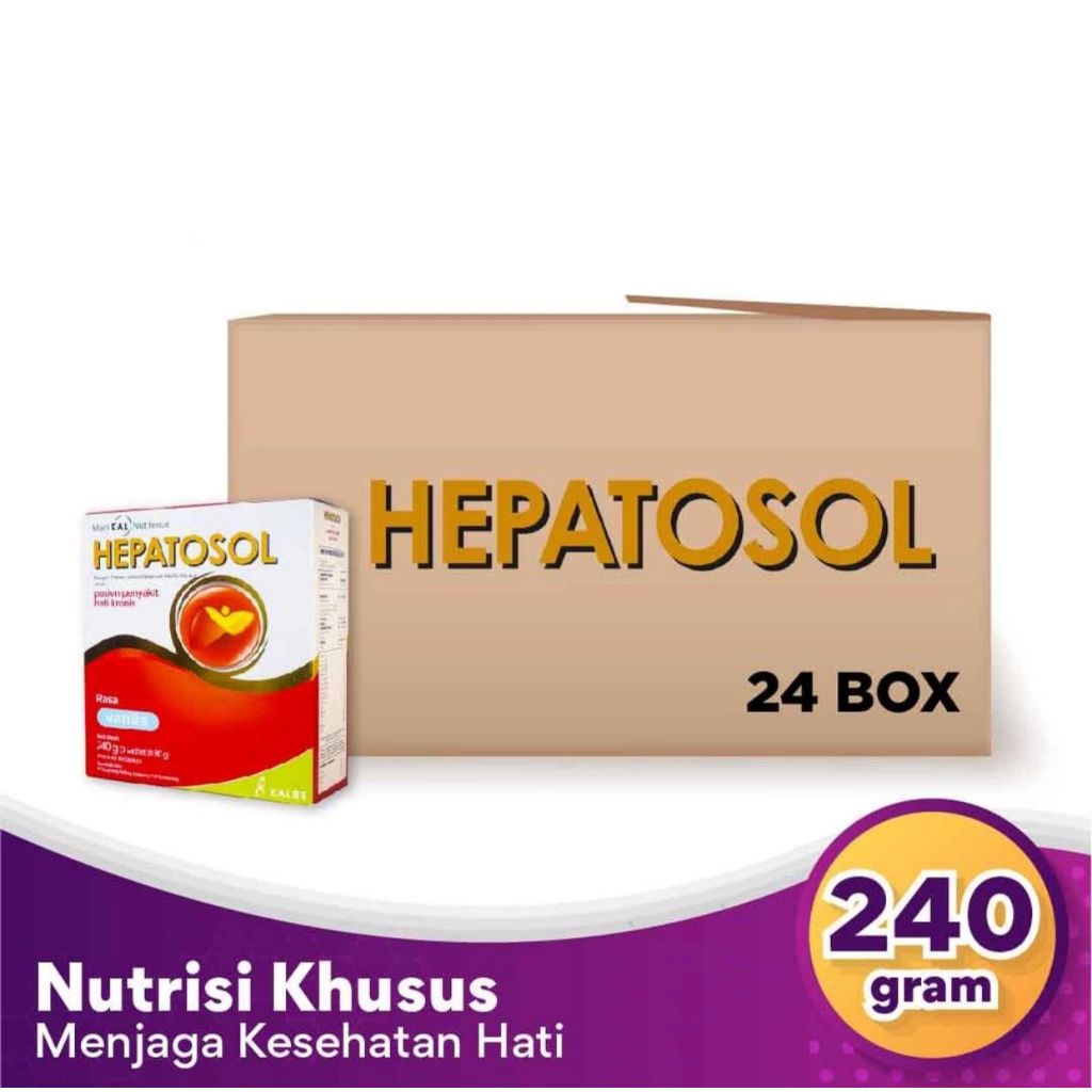 

HEPATOSOL - Nutrisi Pasien Gangguan Hati (GROSIR) - 1 Karton (24 box)