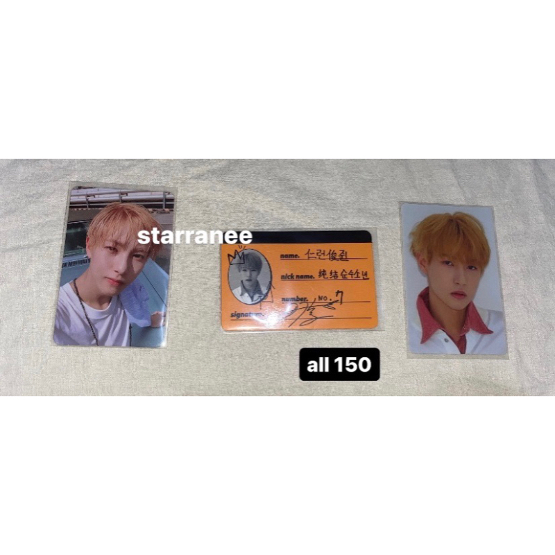 renjun we go up crew card, sticker mate, resonance yearbook card, sg renjun, renjun yizhiyu