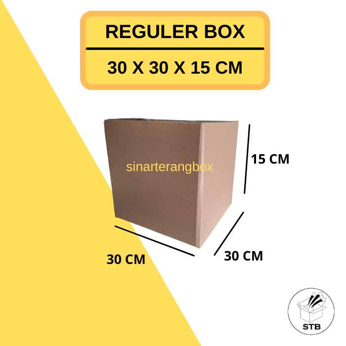 

30 X 30 X 15 CM KARDUS BOX POLOS KARTON PACKING JUMBO PINDAHAN DUS COKLAT BARU