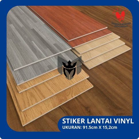 PROMO TERMURAH Lantai vinyl.stiker/lantai.kayu parket 91.5cmx15,2cm / Sticker Vinyl Lantai PVC / Lan