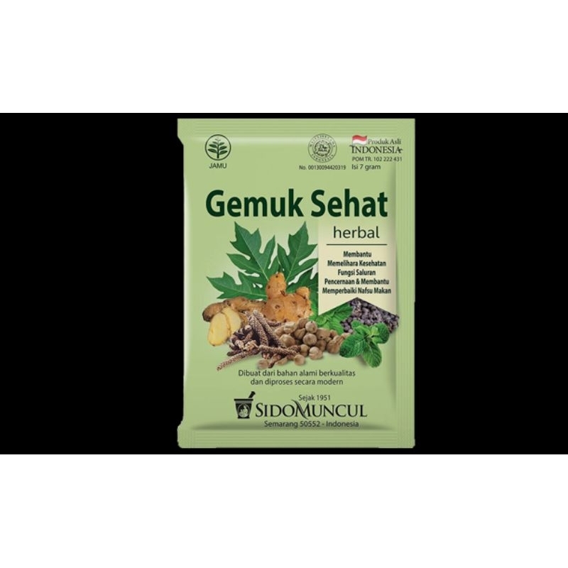 JAMU SIDOMUNCUL GEMUK SEHAT / PCS 1 SASET