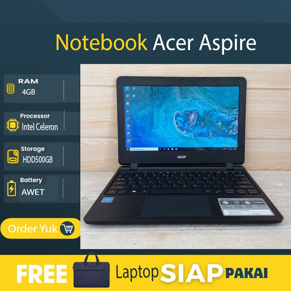 Notebook Acer Aspire ES11 Ram4GB HDD500GB Windows10