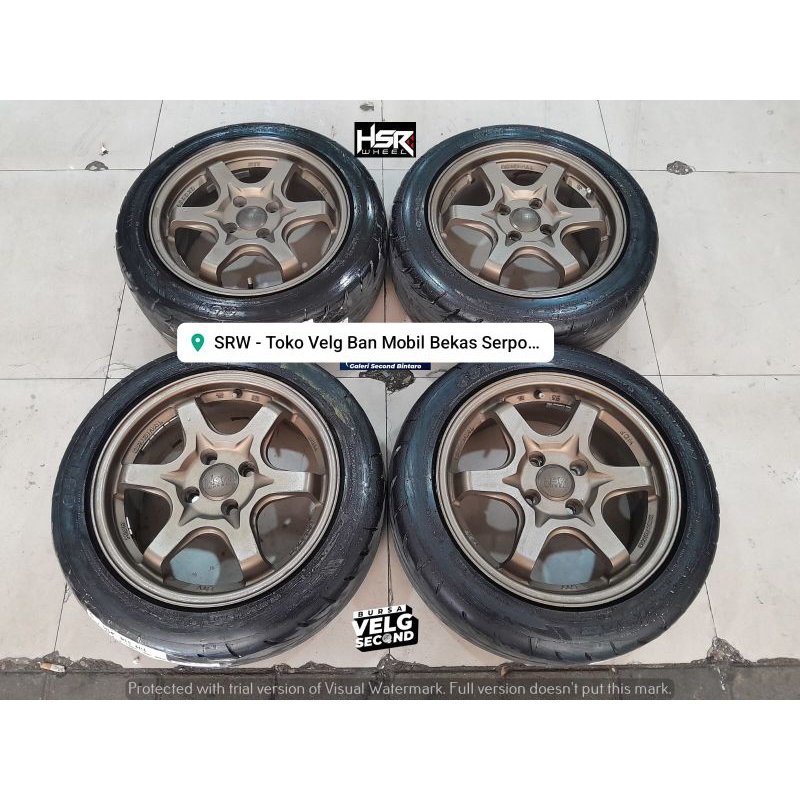 Velg bekas HSR STY Ring 15+ban 195 50 15 lebar 6,5 et 40 pcd 4x100